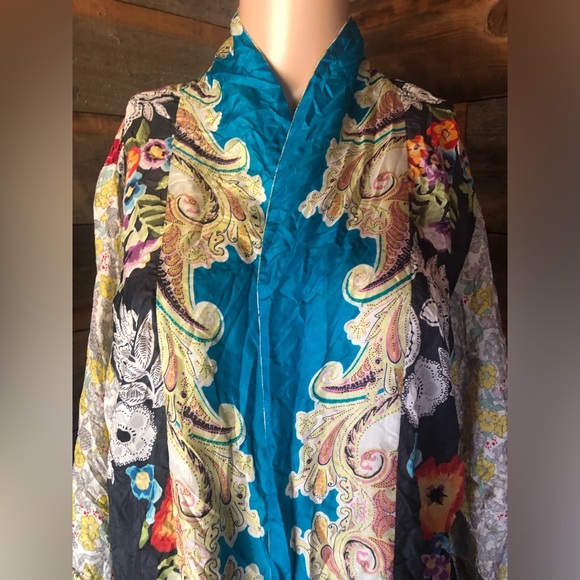 Johnny Was large limono 100% silk - Picture 4 of 9